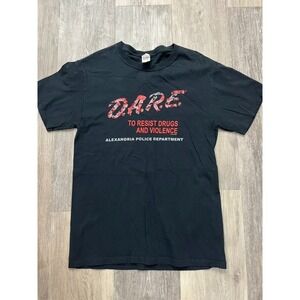 Vtg 90s Dare No Drugs T Shirt Alexandria Rare Logo Sz S